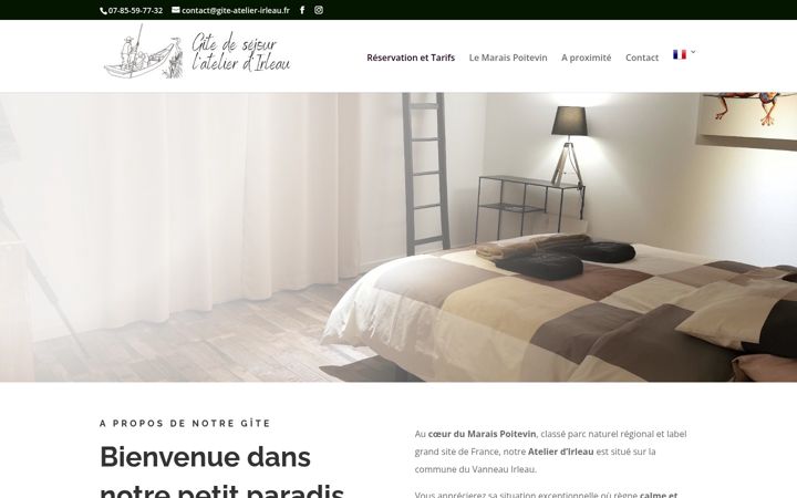 Screenshot of gite-atelier-irleau.fr
