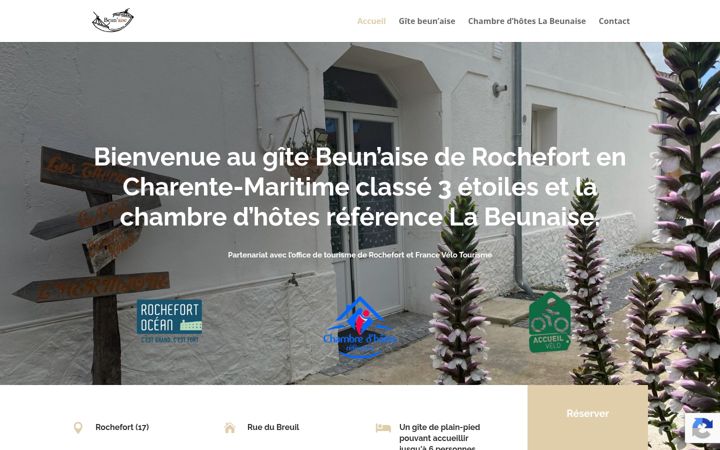 Screenshot of gite-beunaise-rochefort.fr