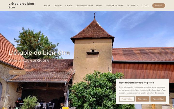 Screenshot of gite-bien-etre.com