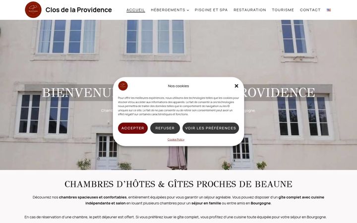 Screenshot of gite-bourgogne-closprovidence.fr