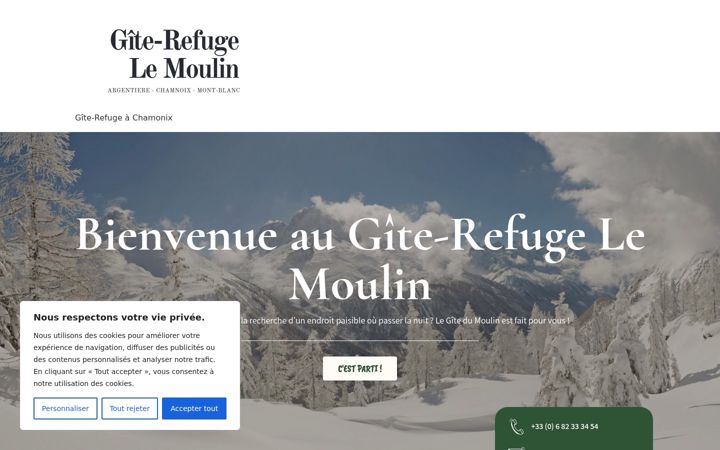 Screenshot of gite-chamonix.com