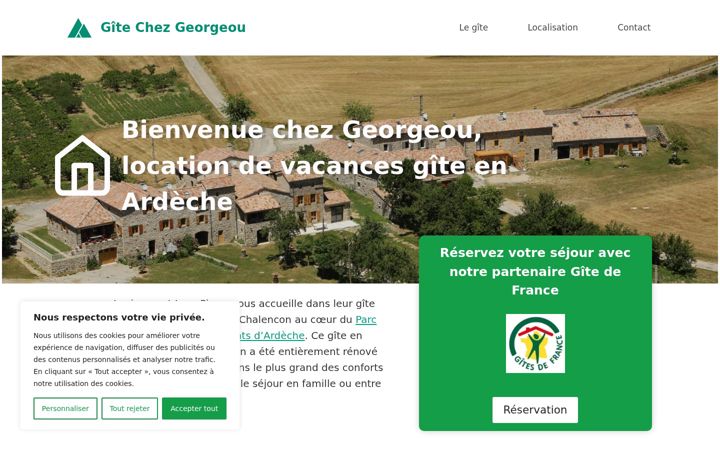 Screenshot of gite-chez-georgeou.fr