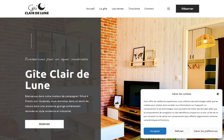 Screenshot of gite-clairdelune.fr