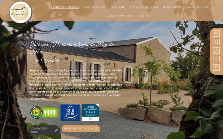 Screenshot of gite-de-hotes-foy.com