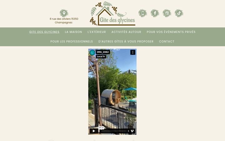 Screenshot of gite-des-glycines15.fr