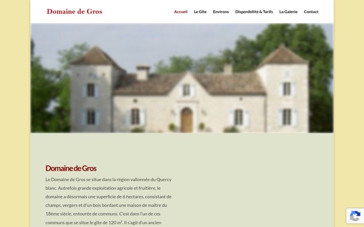 Screenshot of gite-domainedegros.com