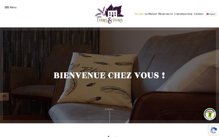 Screenshot of gite-entre-terres-et-vignes.fr