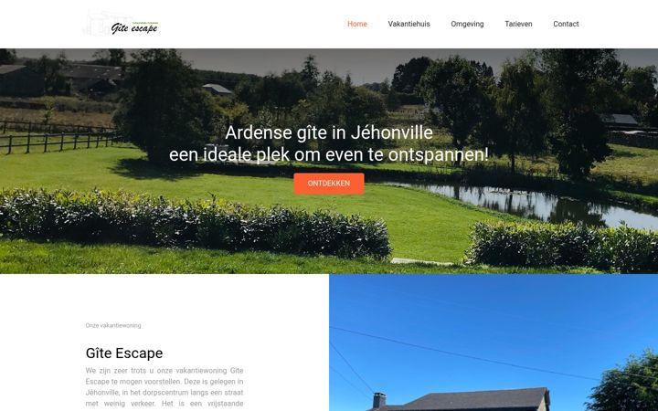 Screenshot of gite-escape.be