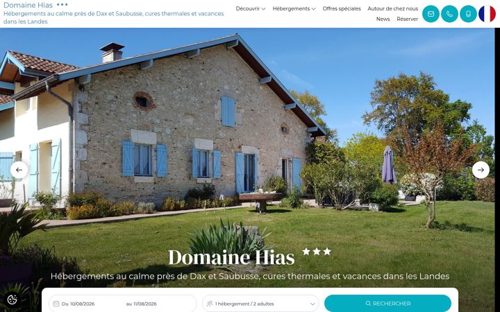 Screenshot of gite-hias.com