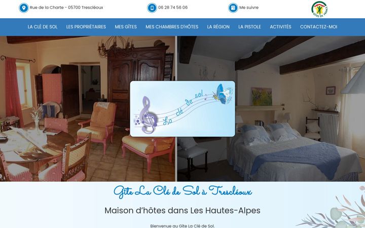 Screenshot of gite-lacledesol.fr