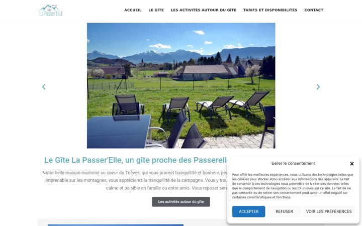 Screenshot of gite-lapasserelle.fr