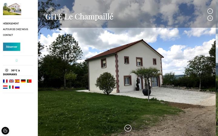 Screenshot of gite-le-champaille.fr