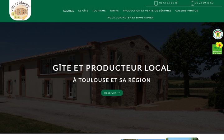 Screenshot of gite-lemajeste.fr