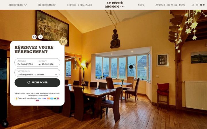 Screenshot of gite-lepechemignon.fr