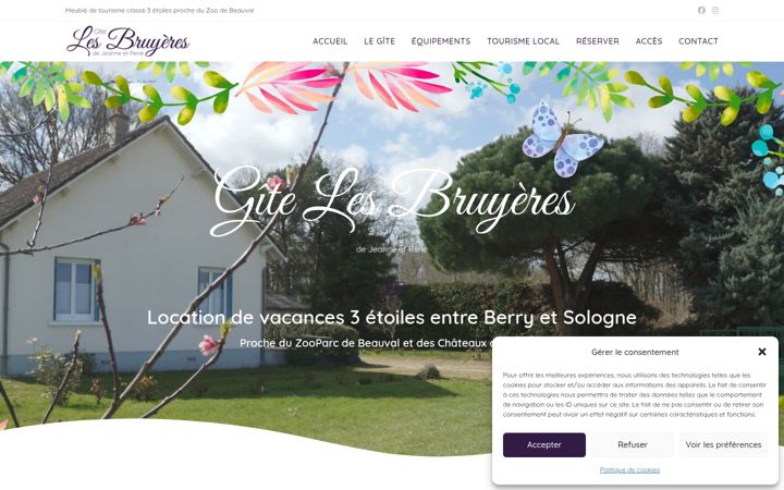 Screenshot of gite-les-bruyeres-fontguenand.com