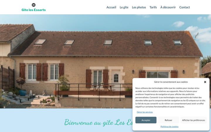 Screenshot of gite-les-essarts.fr