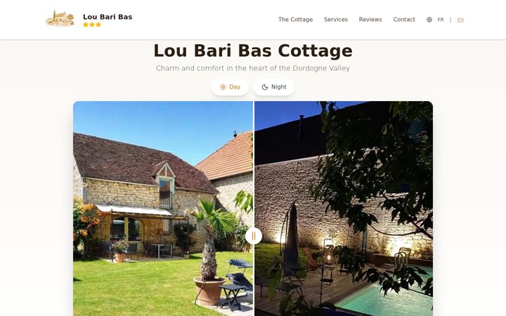 Screenshot of gite-loubaribas.com