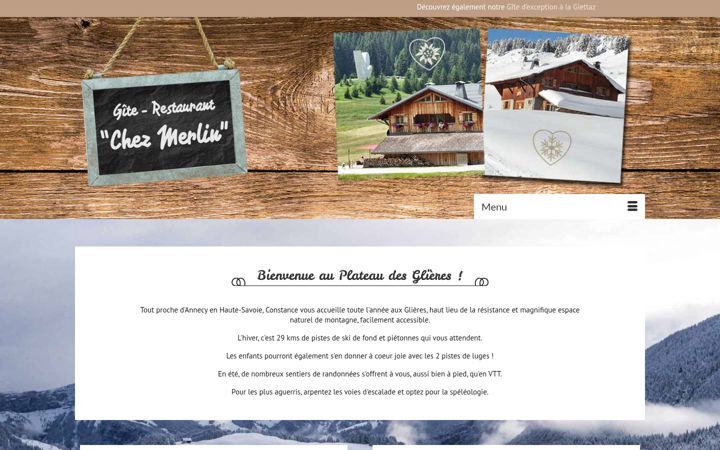 Zrzut ekranu gite-merlin-glieres.fr