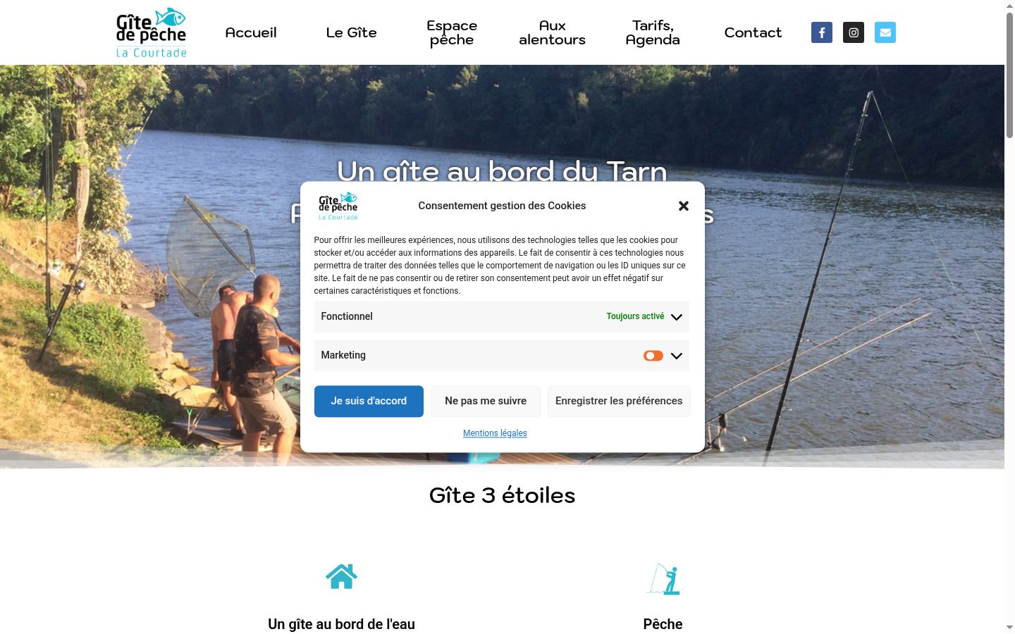 Screenshot tal-banner tal-kunsens muri qabel kwalunkwe interazzjoni