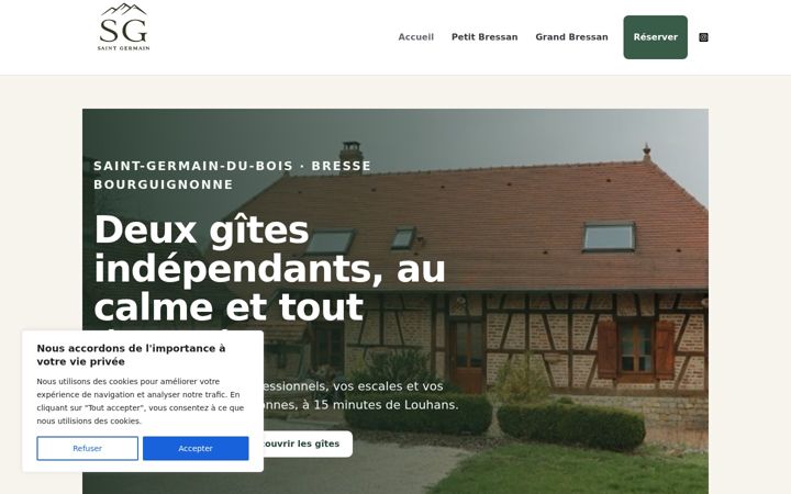 Screenshot of gite-saint-germain.fr