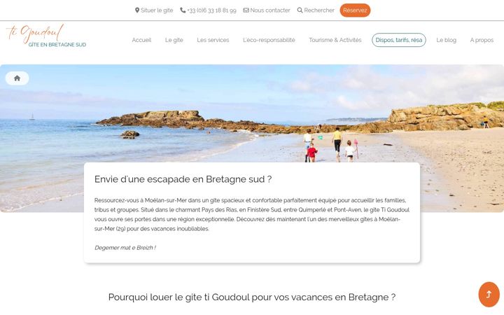 Screenshot of gite-tigoudoul.bzh