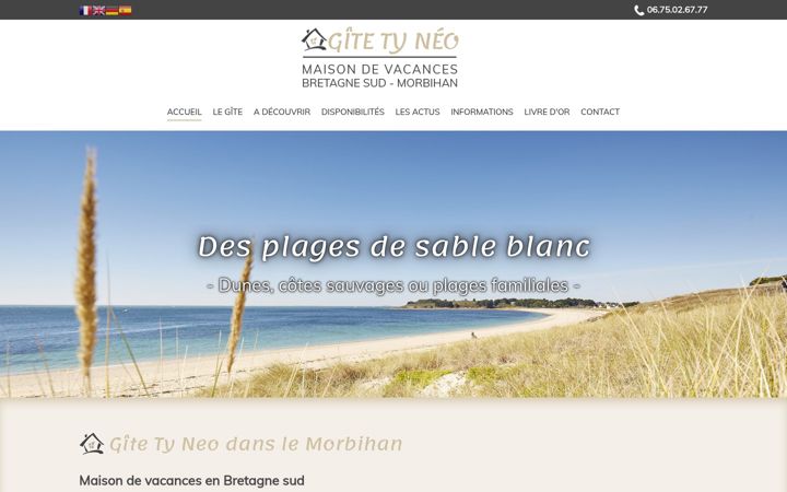 Screenshot of gite-tyneo.fr
