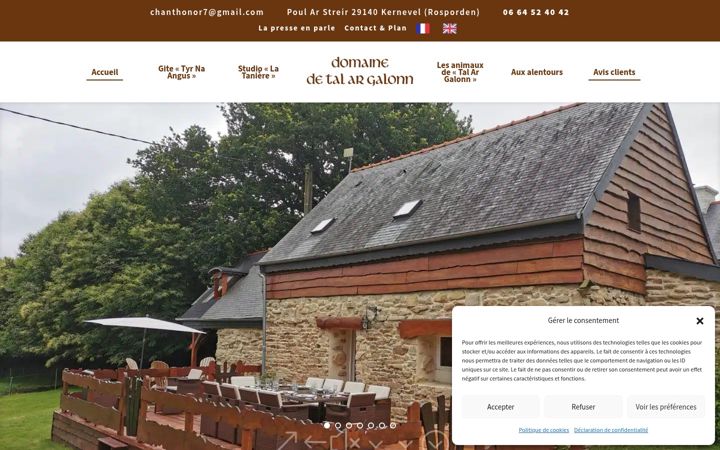 Screenshot of gitebretagnelocation.fr