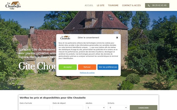 Screenshot of gitechoubello.fr