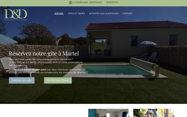 Screenshot of gitedd.fr