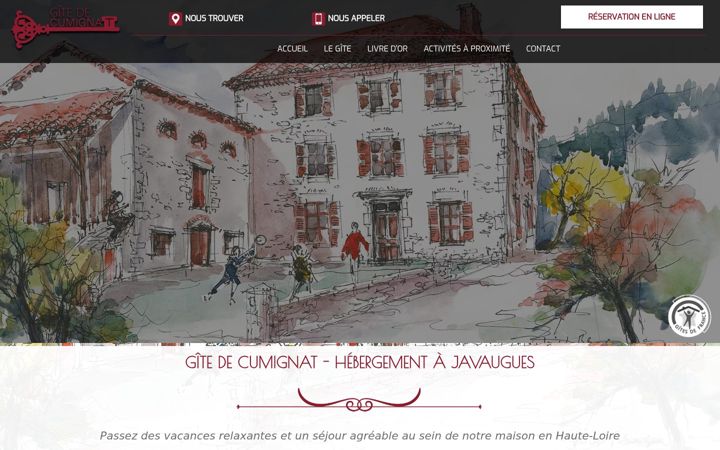 Screenshot of gitedecumignat.fr