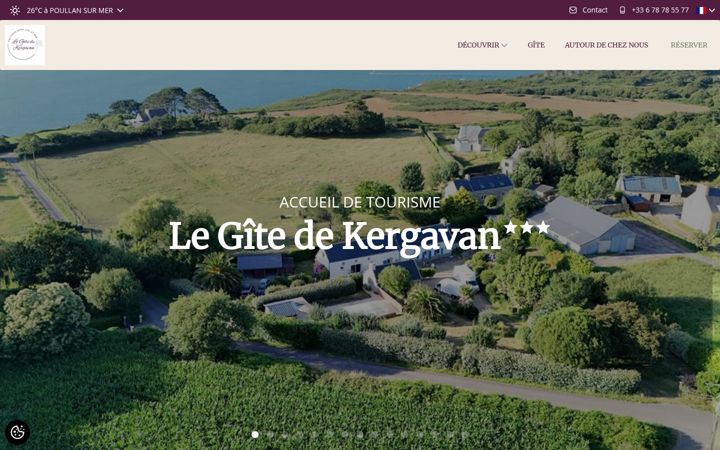 Screenshot of gitedekergavan.fr