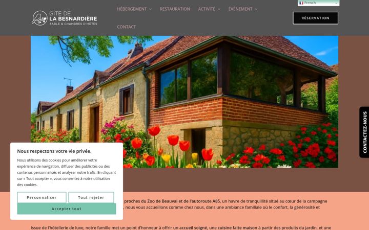 Screenshot of gitedelabesnardiere.com