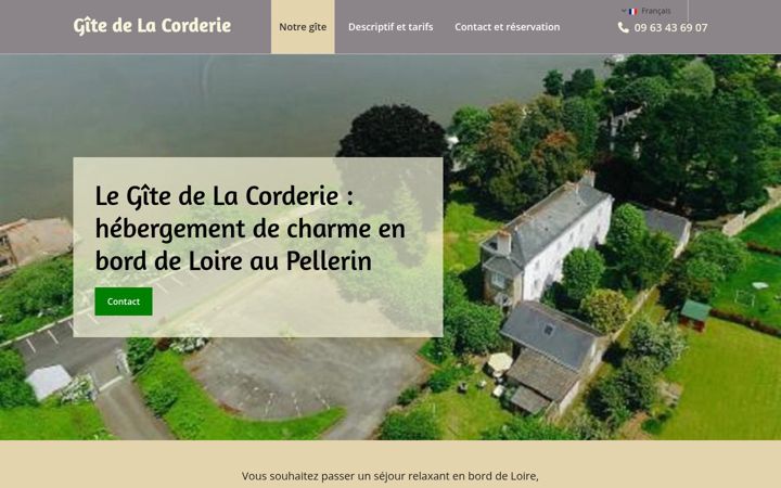 Screenshot of gitedelacorderie.fr