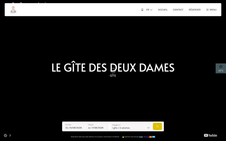 Screenshot of gitedesdeuxdames.com
