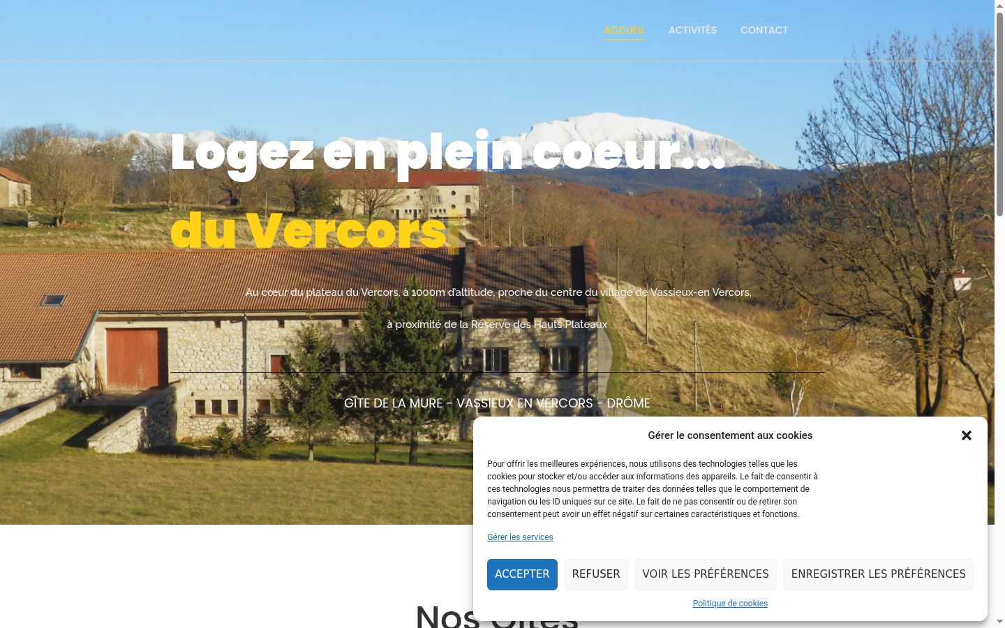 Screenshot tal-banner tal-kunsens muri qabel kwalunkwe interazzjoni