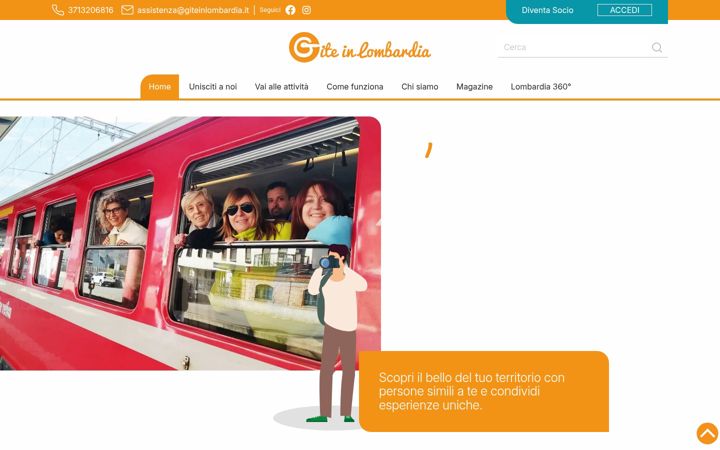 Screenshot of giteinlombardia.it