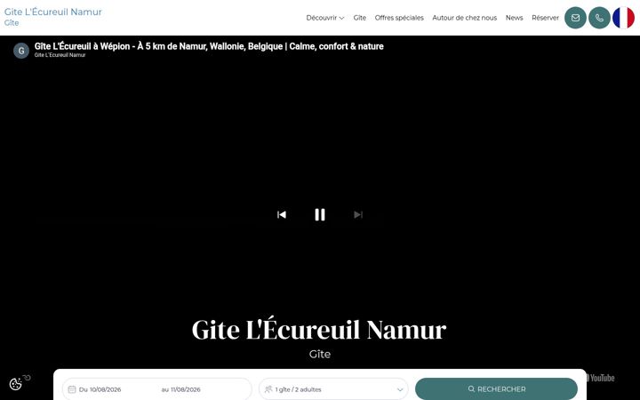 Screenshot of gitelecureuil.be