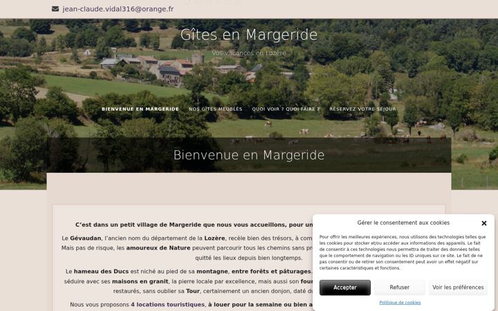 Screenshot of gitemargeride.fr