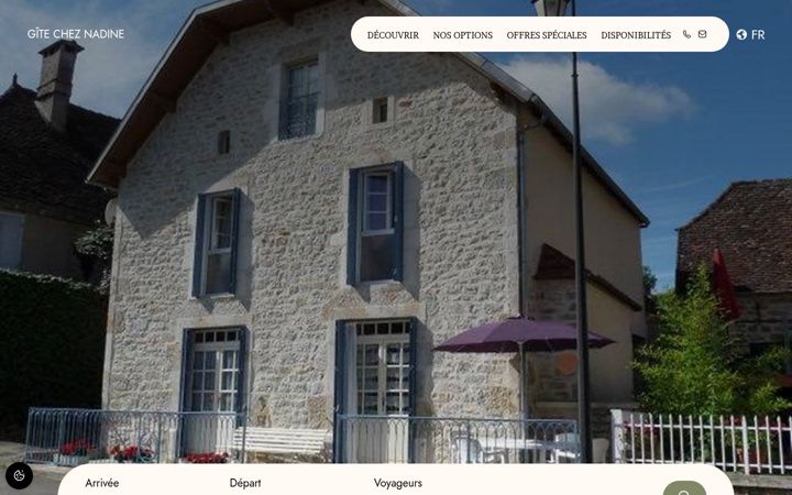 Screenshot of gitemierscheznadine.fr