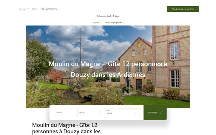 Screenshot of gitemoulindumagne.com