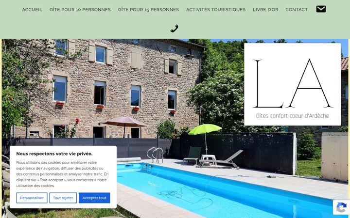 Screenshot of gites-confort.com