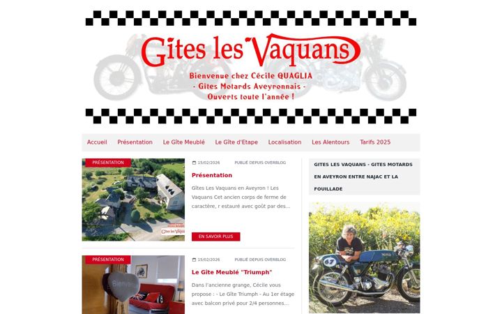 Screenshot of gites-les-vaquans.com