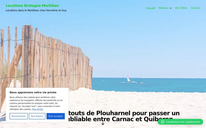 Screenshot of gites-locations-morbihan.fr