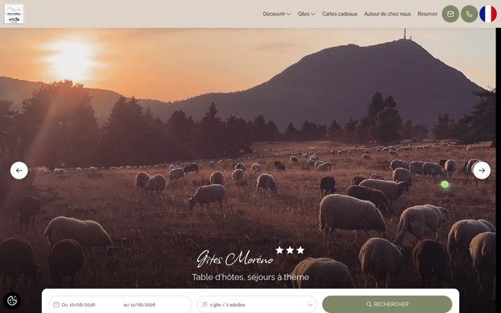 Screenshot of gites-moreno.fr