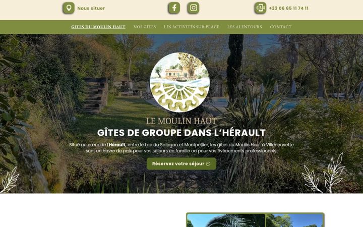 Screenshot of gites-moulinhaut.fr