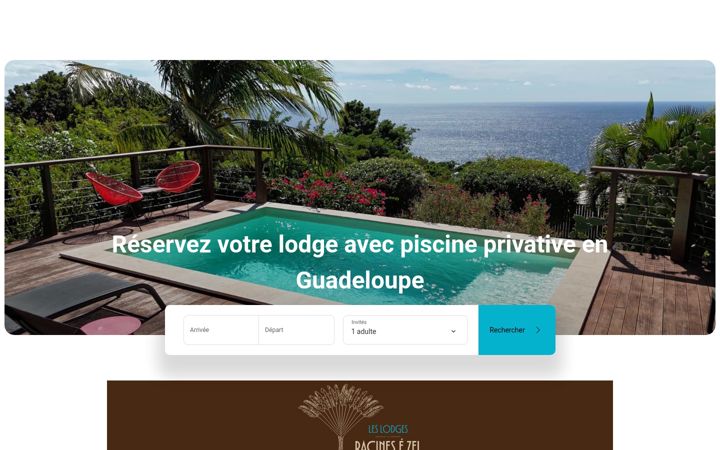 Screenshot of gites-racines-e-zel.fr