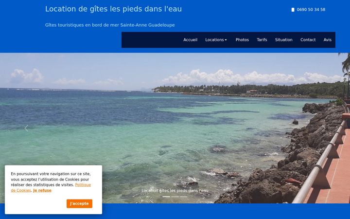 Screenshot of gites-sainte-anne.com