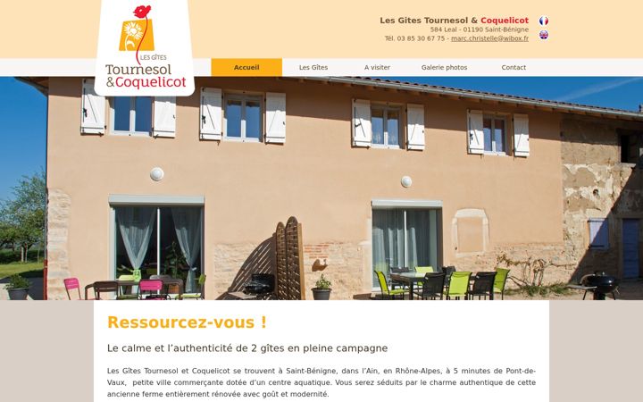 Screenshot of gites-tournesoletcoquelicot.fr
