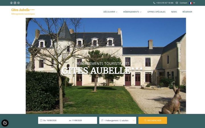 Screenshot of gitesaubelle.fr