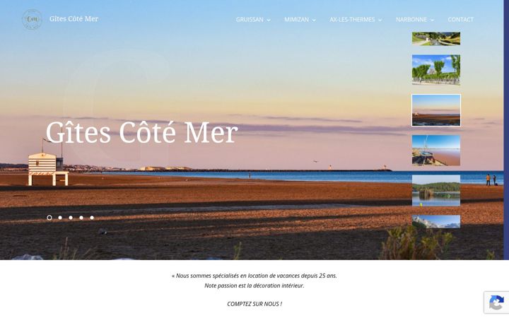 Screenshot of gitescotemer.fr